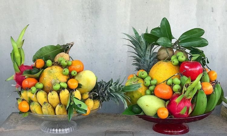 mâm ngũ quả trung thu miền bắc